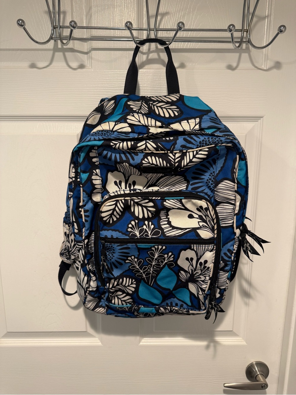 Vera Bradley Blue, Black & White Floral Tote